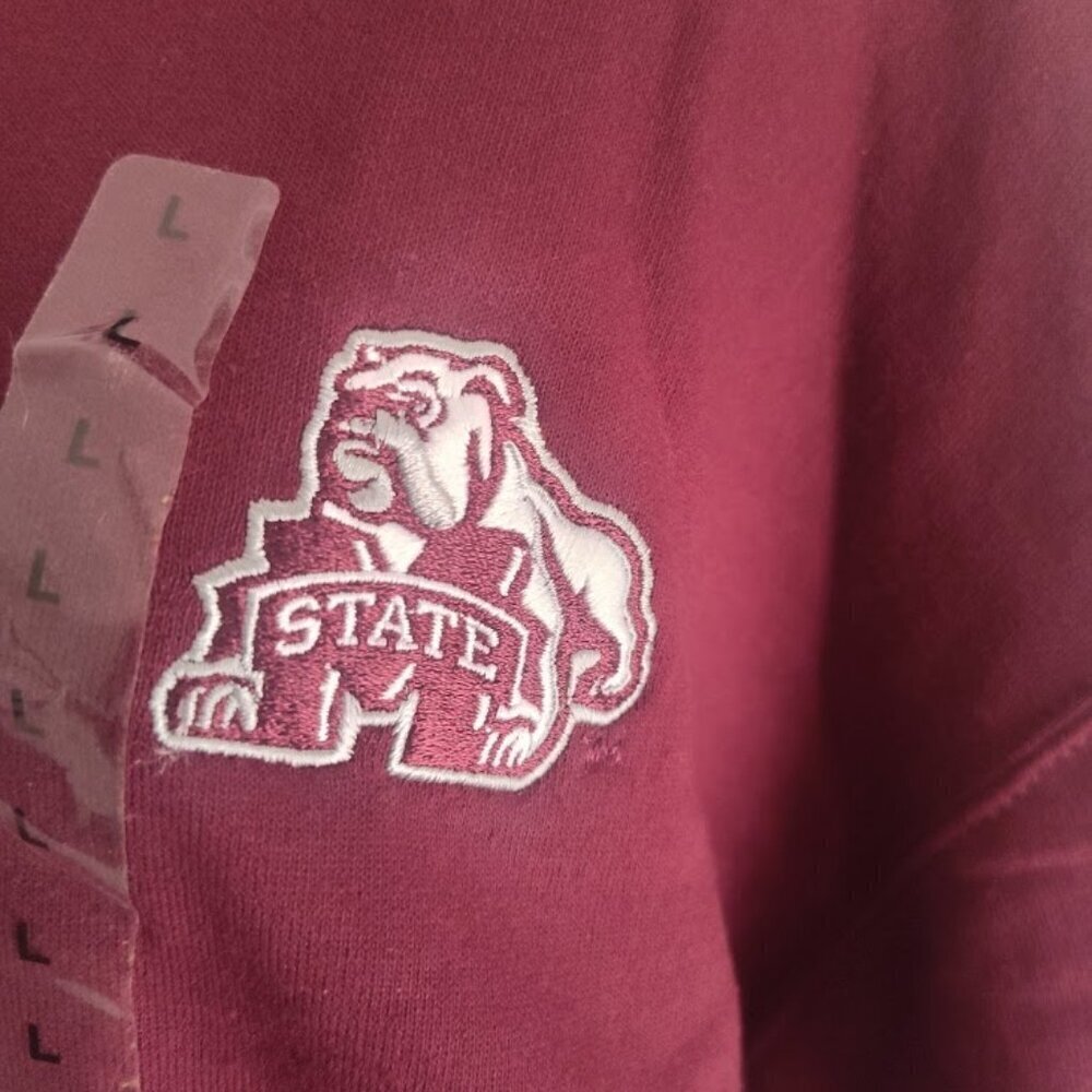 Adidas Mississippi State Women's Large Pullover Partial Zip Shirt - Picture 6 of 10